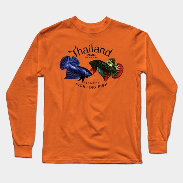 Betta Splendens Long Sleeve T-Shirt by KewaleeTee